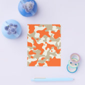 marisaL-camo013 ORANJE TAN BEIGE CAMOUFLAGE PATTER Flyer (Enkel)