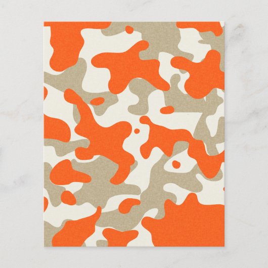 marisaL-camo013 ORANJE TAN BEIGE CAMOUFLAGE PATTER Flyer (Voorkant)