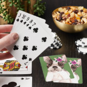 Marisol de Franse Bulldog Speelt Kaarten (Insitu)