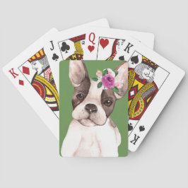 Marisol de Franse Bulldog Speelt Kaarten