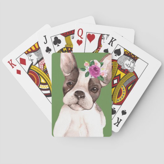 Marisol de Franse Bulldog Speelt Kaarten (Achterkant)