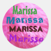 Marissa naam sticker (Voorkant)