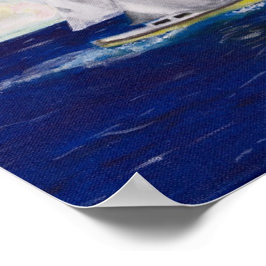 marissa's poster met zeilboot (Hoek)