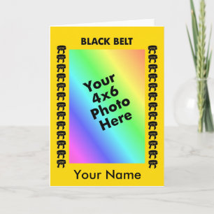 Marital Arts Black Belt Photo Mat Kaart