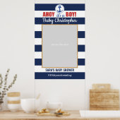 Maritiem Ahoy Het Is Een Jongen Baby Shower Foto P Poster (Keuken)