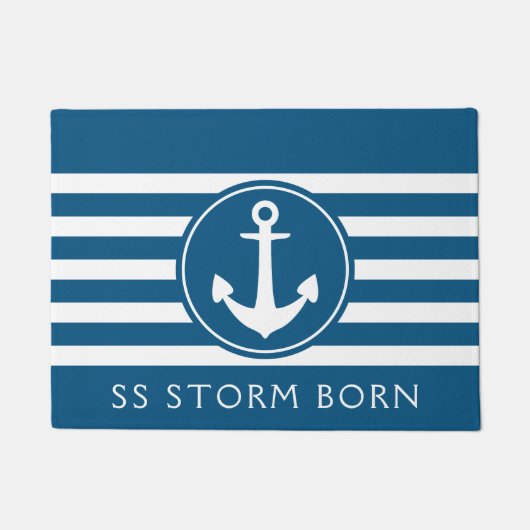 Maritiem Anker Bootnaam Doormat Deurmat (Voorkant)