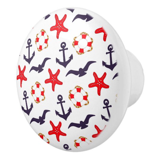 Maritiem anker keramische knop (Rechts)