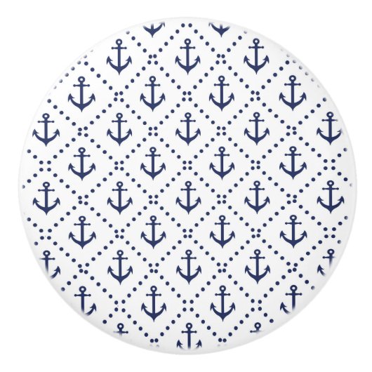 Maritiem anker keramische knop (Voorkant)