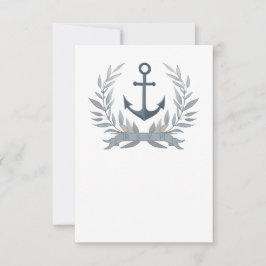 Maritiem anker RSVP maaltijd keuzes Kaartje