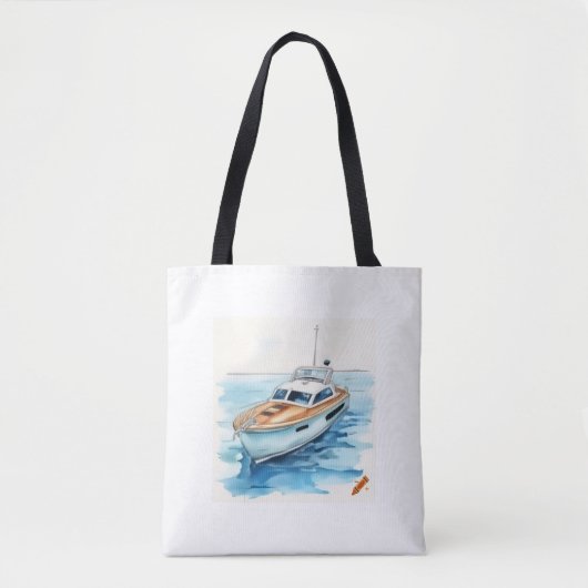 Maritiem avontuur Canvas tas: Comic Style met Yac Tote Bag (Voorkant)