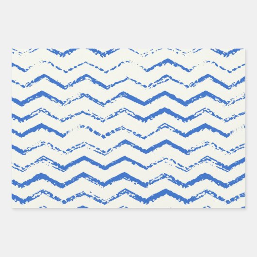 Maritiem Blauw en Wit Inpakpapier Set van 3 (Voorkant 3)