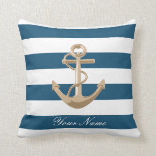 Maritiem en Nautisch met Anchor - Pillow Kussen