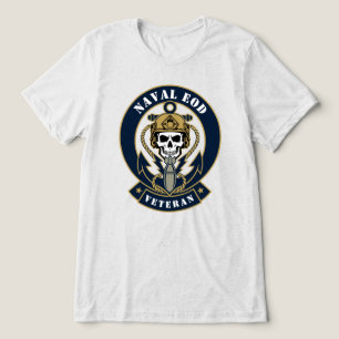 Maritiem EOD-veteraan bomontmanteling embleem Tri-Blend Shirt