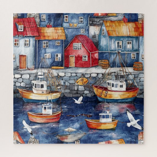 Maritiem gehucht legpuzzel (Verticaal)