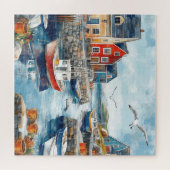 Maritiem gehucht legpuzzel (Horizontaal)