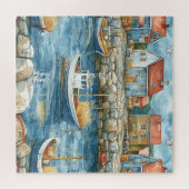 Maritiem gehucht legpuzzel (Horizontaal)
