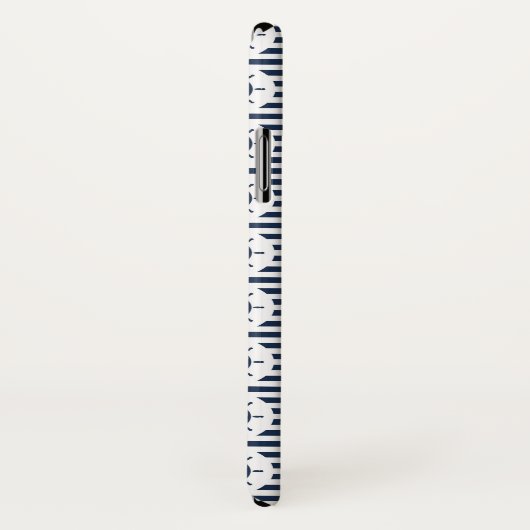 Maritiem in blauw patroon Case-Mate iPhone case (Achterkant / rechts)