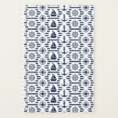 Maritiem in blauw patroon planner (Voorkant)