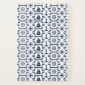 Maritiem in blauw patroon planner (Achterkant)