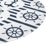 Maritiem in blauw patroon snijplank (Hoek)