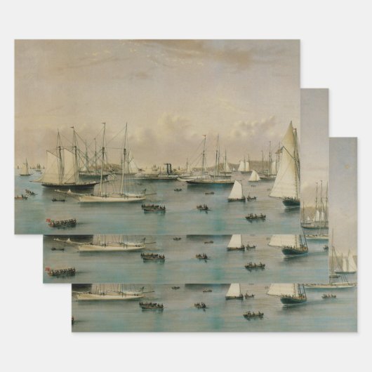  maritiem jacht Squadron bij Newport Harbour Inpakpapier Vel (Set)