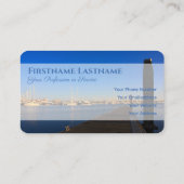 Maritiem jachthaven pier reisbureau toerisme visitekaartje (Achterkant)