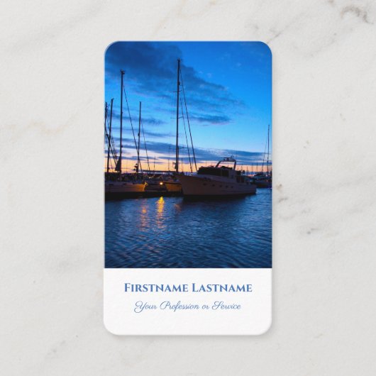 Maritiem jachthaven pier reisbureau toerisme visitekaartje (Voorkant)