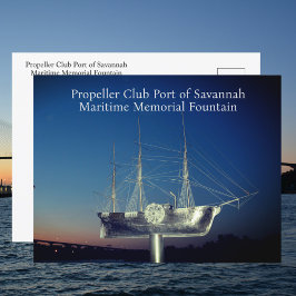 Maritiem monument Savannah GA Fotografisch Briefkaart