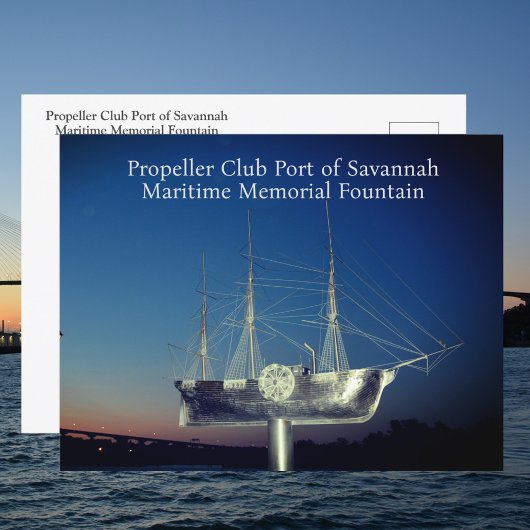 Maritiem monument Savannah GA Fotografisch Briefkaart