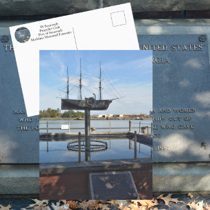 Maritiem monument SS Savannah Georgia Fotografisch Briefkaart