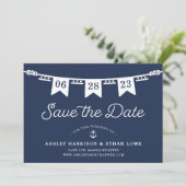 Maritiem | Nautical Flags Wedding Save The Date (Staand voorkant)