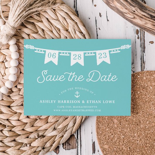 Maritiem | Nautical Flags Wedding Save The Date