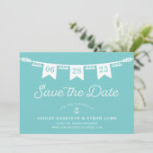 Maritiem | Nautical Flags Wedding Save The Date (Staand voorkant)