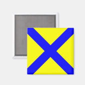 maritiem nautisch alfabet nummer vijf symboolvlag magneet (Voorkant / Achterkant)