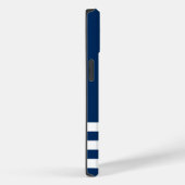 Maritiem, Oude Anker Marineblauw Gestreept Case-Mate iPhone Case (Achterkant / Rechts)