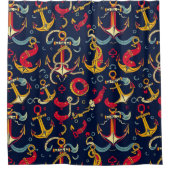 Maritiem Patroon Douchegordijn (Voorkant)