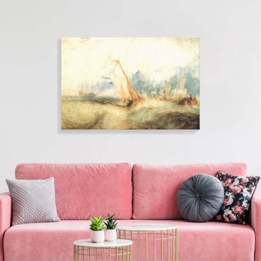  maritiem schip Seascape door Joseph Turner Canvas Afdruk (Insitu (Woonkamer))