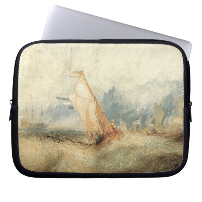  maritiem schip Seascape door Joseph Turner Laptop Sleeve (Voorkant)