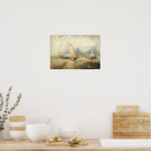  maritiem schip Seascape door Joseph Turner Poster (Keuken)