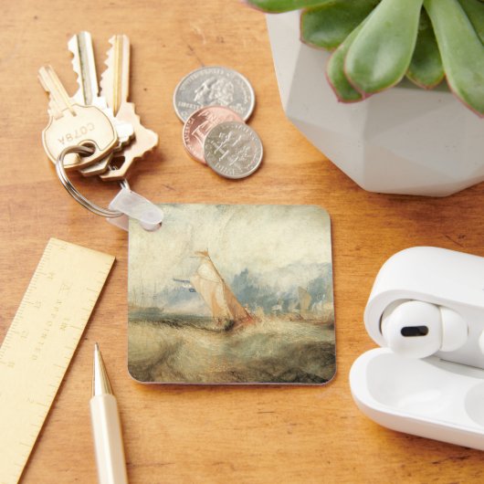  maritiem schip Seascape door Joseph Turner Sleutelhanger (Bureau)