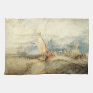  maritiem schip Seascape door Joseph Turner Theedoek