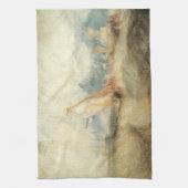 maritiem schip Seascape door Joseph Turner Theedoek (Verticaal)