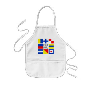 Maritiem schort - kies stijl