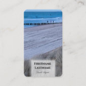 Maritiem stormachtig strand zonsondergang oceaan r visitekaartje (Voorkant)