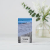 Maritiem stormachtig strand zonsondergang oceaan r visitekaartje (Staand voorkant)