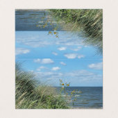 Maritiem strand kantoor visitekaartje (Buitenkant ongevouwen)