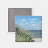 Maritiem strand landschapsbureau  magneet (Voorkant / Achterkant)