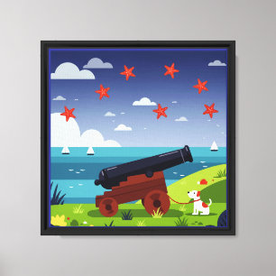 Maritiem tafereel canvas afdruk