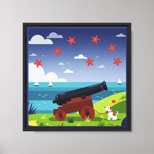 Maritiem tafereel canvas afdruk (Voorkant)