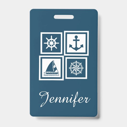 Maritiem thema ontwerp badge (Voorzijde)